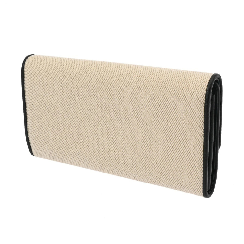 Louis Vuitton Wallet Canvas Capucines Long Portefeuille Leather Black Beige